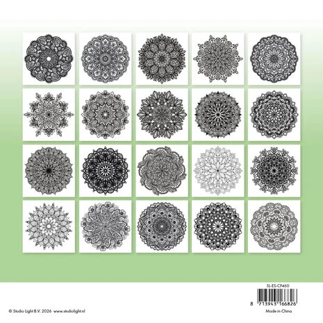 Studio Light Coloring Pages 8x8 Inch Mandala (SL-ES-CP460)
