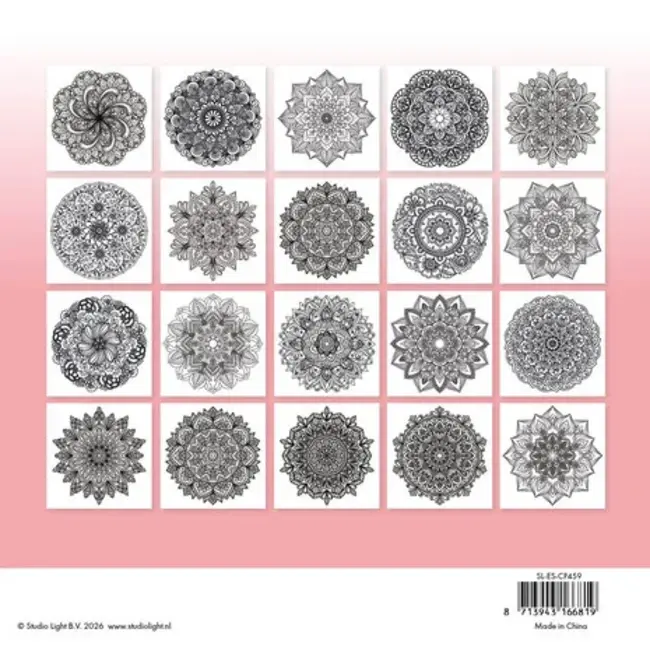 Studio Light Coloring Pages 8x8 Inch Mandala (SL-ES-CP459)