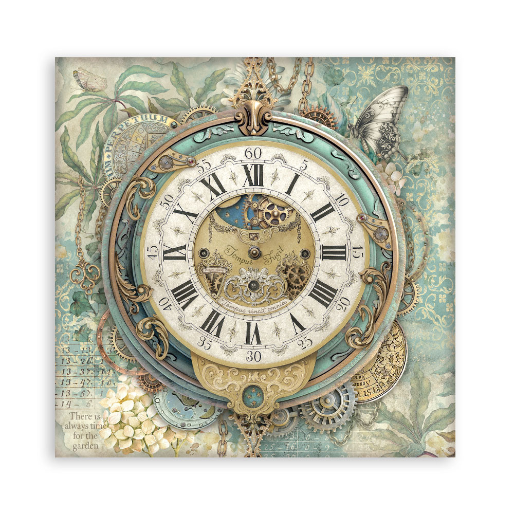 Stamperia Scrapbooking Printed Pad for Art and Craft 22 sheets cm 30,5x30,5 (12"x12") Single face - Gardens of Time