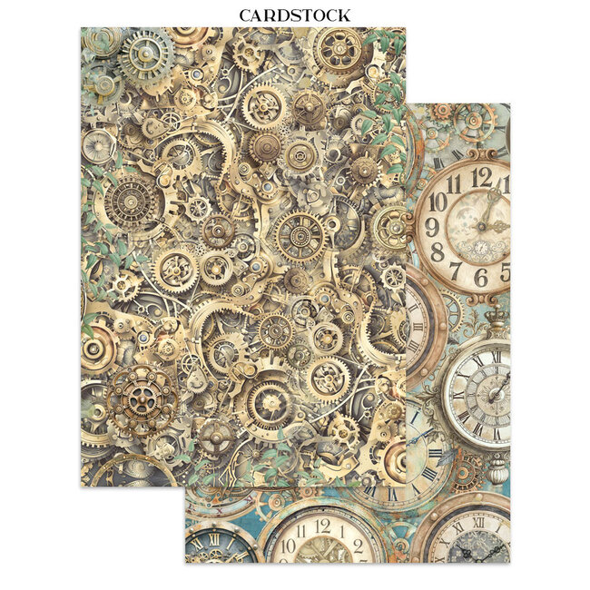 Stamperia Printed Art Junk journal: stickers, cut-outs, backgrounds for Art and Craft - Gardens of Time