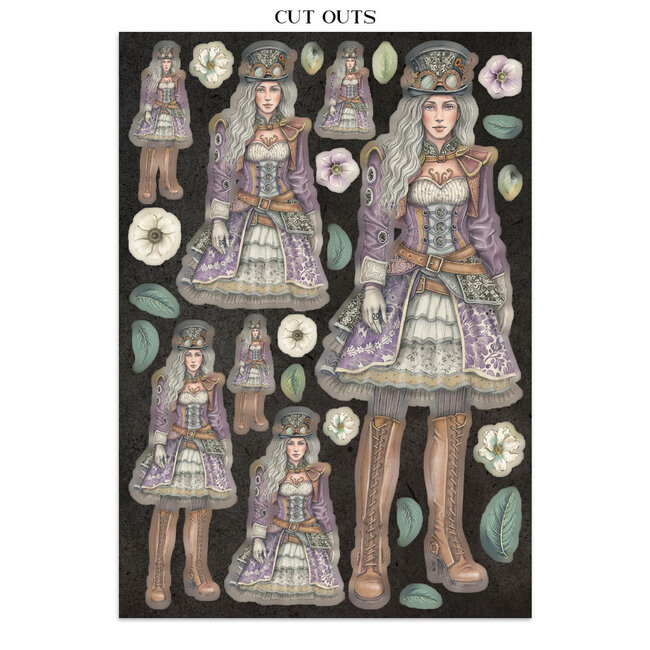 Stamperia Printed Art Junk Journal Focus Points for Art and Craft A5 - Gardens of Time