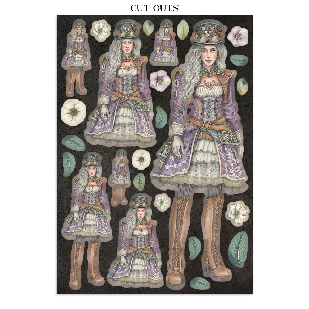 Stamperia Printed Art Junk Journal Focus Points for Art and Craft A5 - Gardens of Time