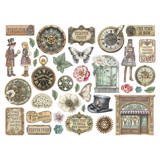 Stamperia Printed decorative Die cuts for Art and Craft - Gardens of Time