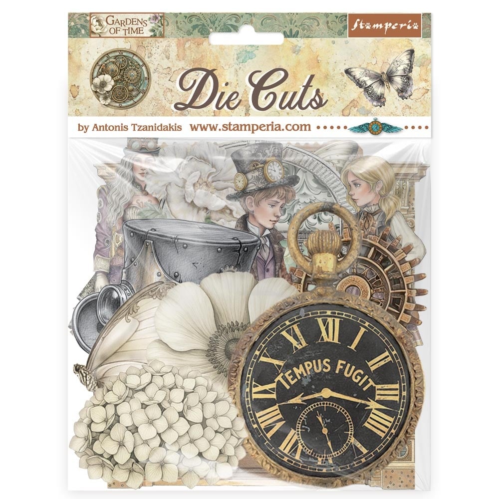 Stamperia Printed decorative Die cuts for Art and Craft - Gardens of Time