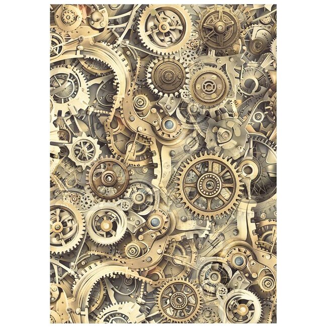 Stamperia Printed 8 Rice paper A6 backgrounds selection for Art and Craft - Gardens of Time