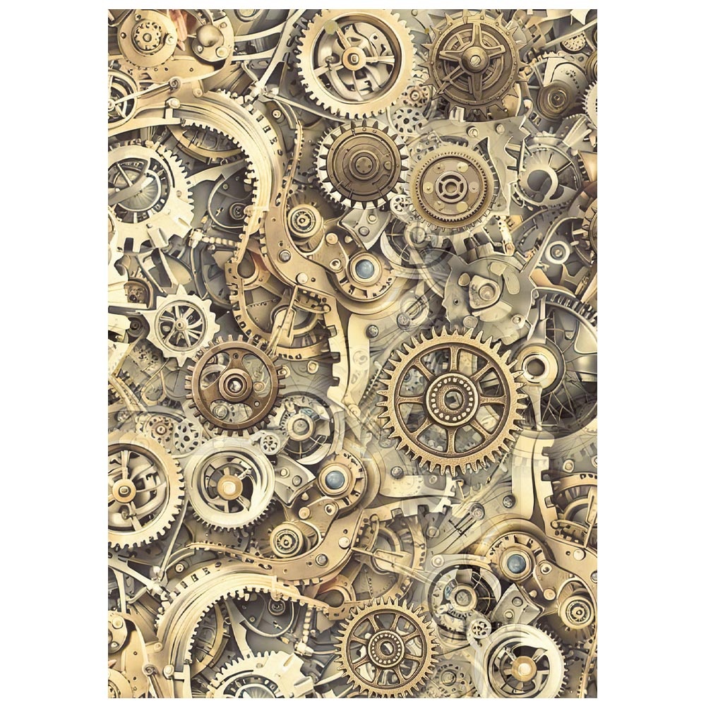 Stamperia Printed 8 Rice paper A6 backgrounds selection for Art and Craft - Gardens of Time