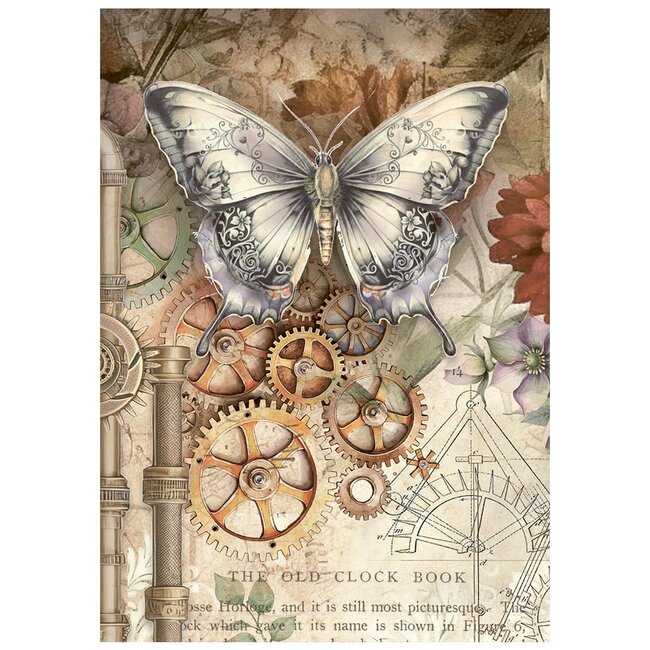 Stamperia Printed Mini Rice paper A6 8 sheets for Art and Craft - Gardens of Time