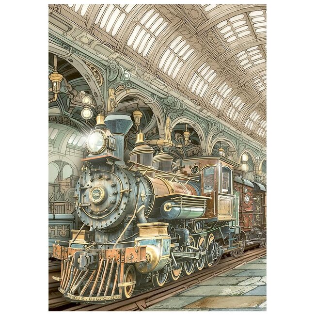 Stamperia Printed Mini Rice paper A6 8 sheets for Art and Craft - Gardens of Time