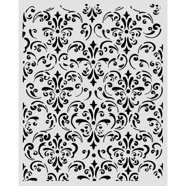 Stamperia Cut laser stencil for Art and Craft cm 20X25 - Gardens of Time wallpaper