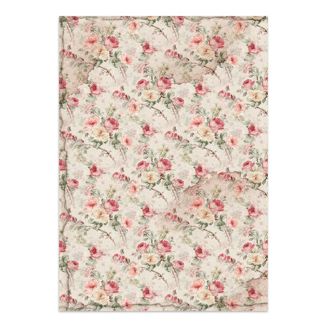 Stamperia Printed Art Junk journal: stickers, cut-outs, backgrounds for Art and Craft - House of Roses