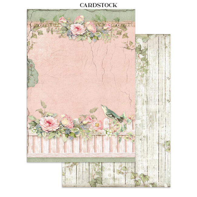 Stamperia Printed Art Junk journal: stickers, cut-outs, backgrounds for Art and Craft - House of Roses