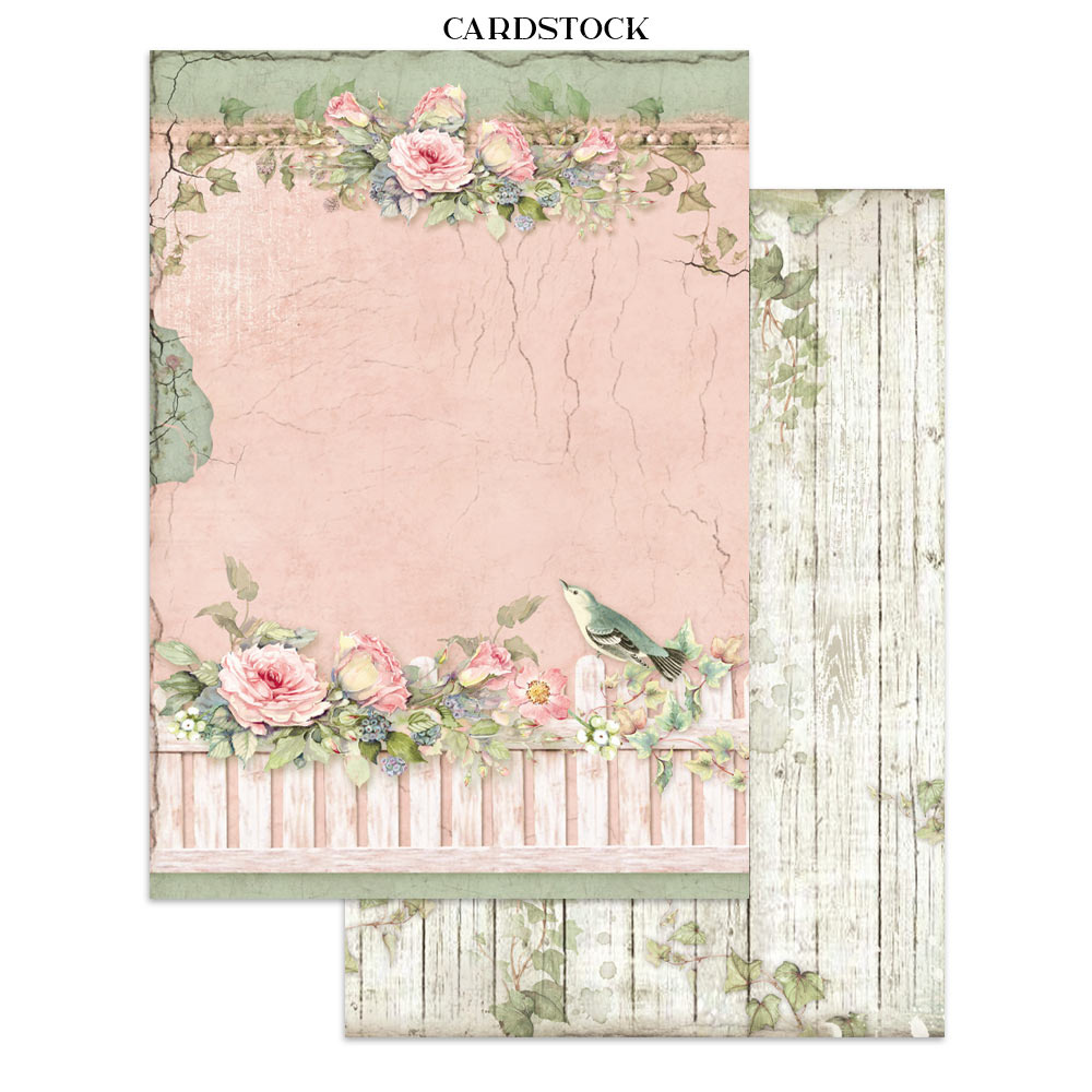 Stamperia Printed Art Junk journal: stickers, cut-outs, backgrounds for Art and Craft - House of Roses