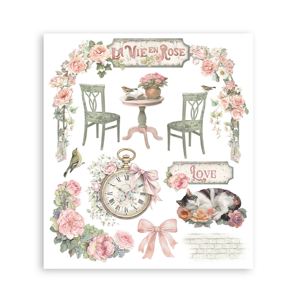 Stamperia Printed Decorative Rub on selection for Art and Craft cm 20,5x23 - House of Roses