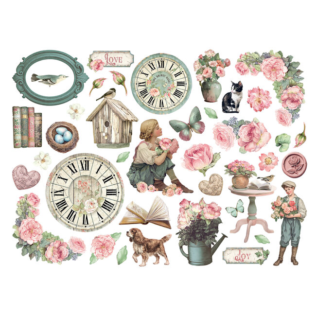 Stamperia Printed decorative Die cuts for Art and Craft - House of Roses