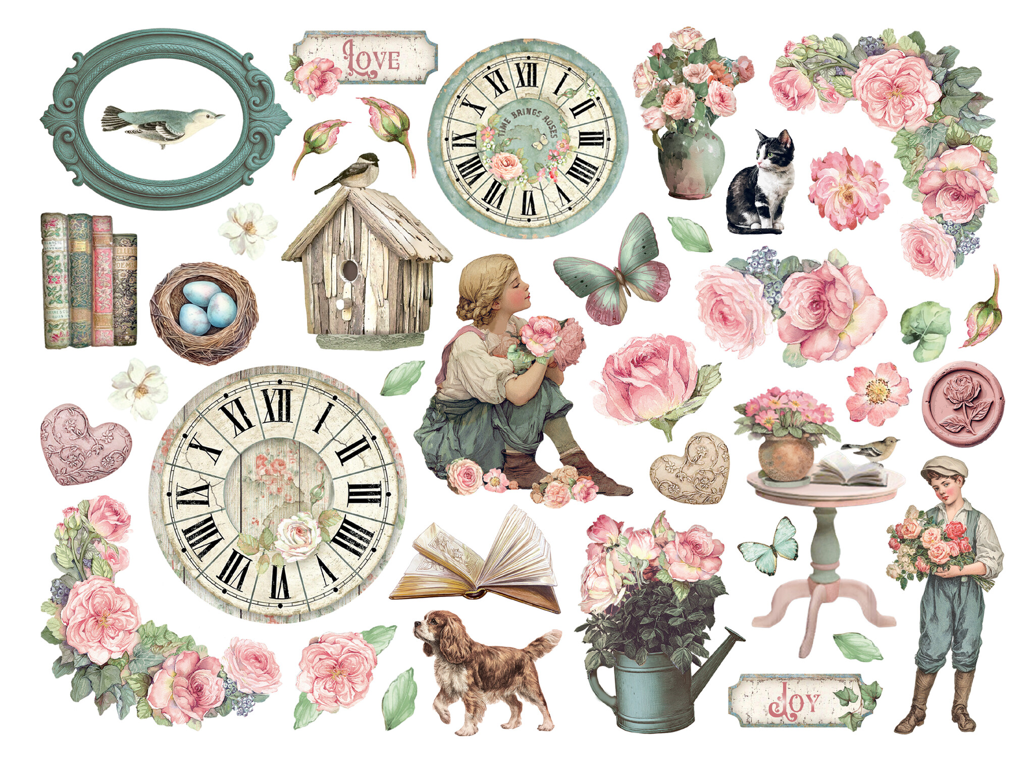 Stamperia Printed decorative Die cuts for Art and Craft - House of Roses