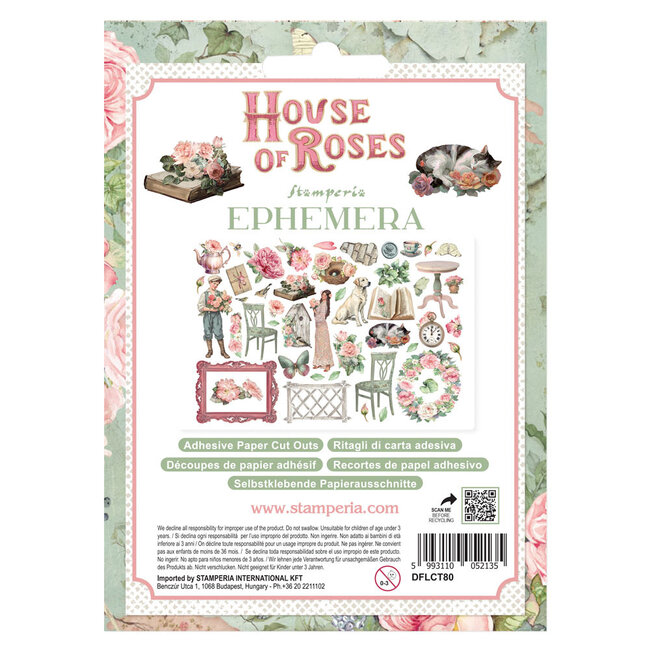 Stamperia Printed Decorative Ephemera for Art and Craft - House of Roses