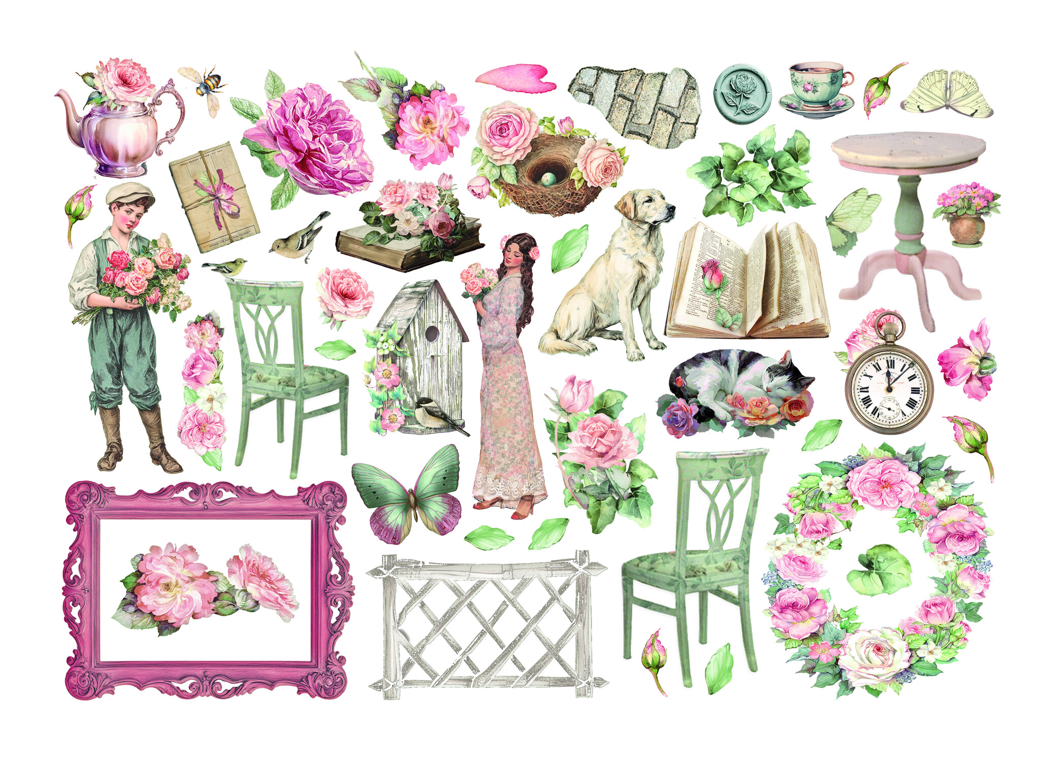 Stamperia Printed Decorative Ephemera for Art and Craft - House of Roses