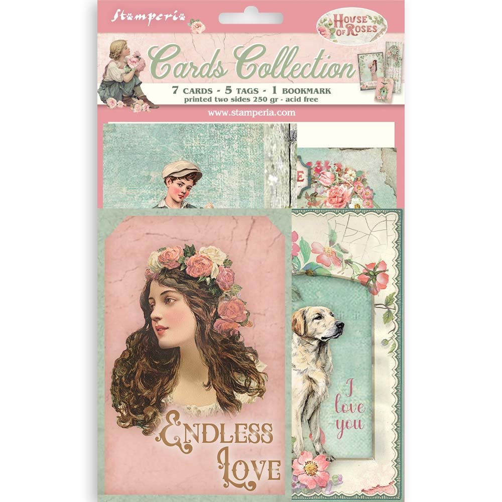 Stamperia Printed Art Cards Collection - House of Roses