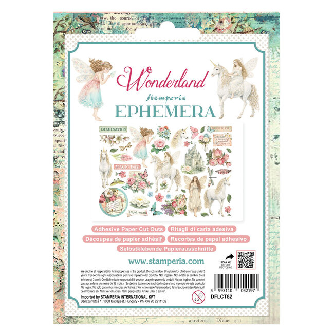 Stamperia Printed Decorative Ephemera for Art and Craft - Wonderland