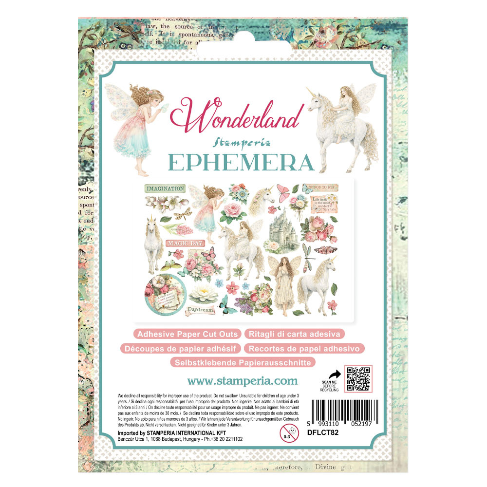 Stamperia Printed Decorative Ephemera for Art and Craft - Wonderland