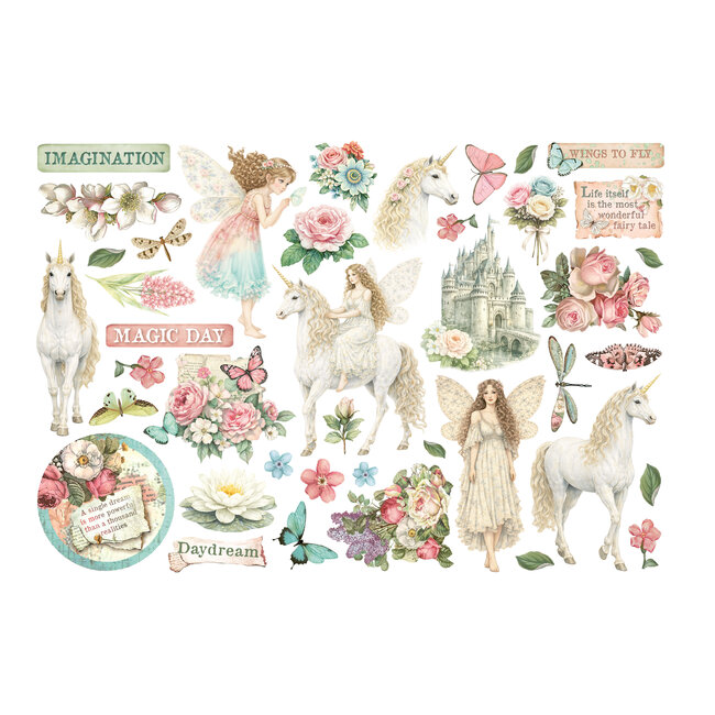 Stamperia Printed Decorative Ephemera for Art and Craft - Wonderland