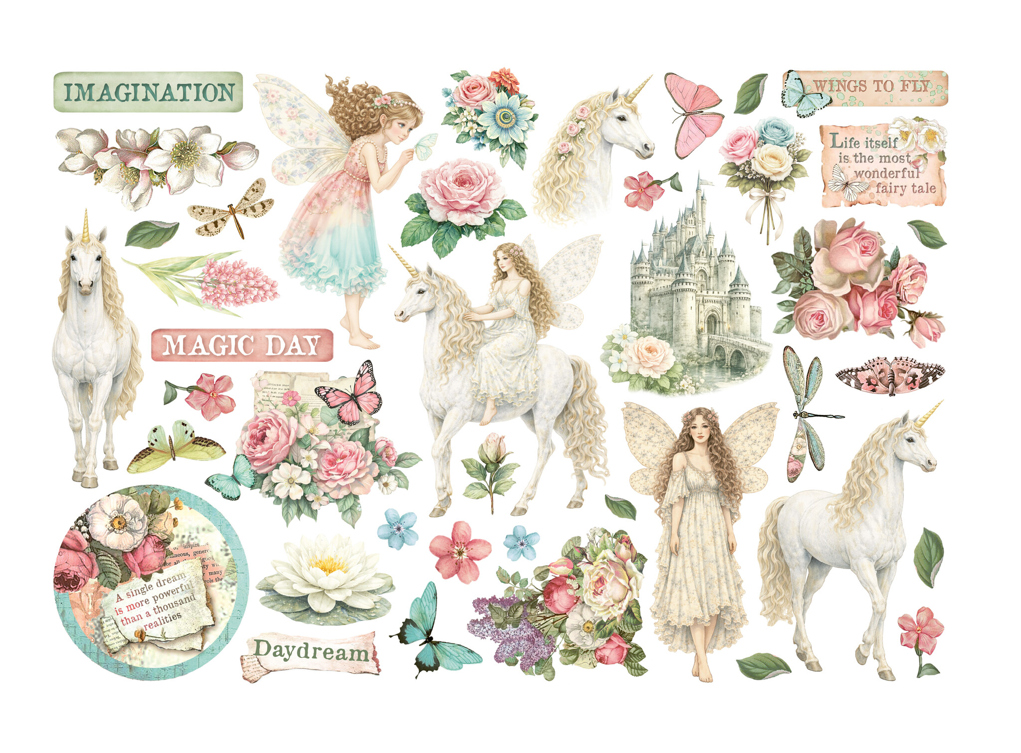 Stamperia Printed Decorative Ephemera for Art and Craft - Wonderland