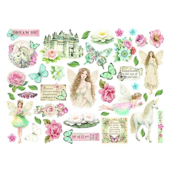 Stamperia Printed decorative Die cuts for Art and Craft - Wonderland