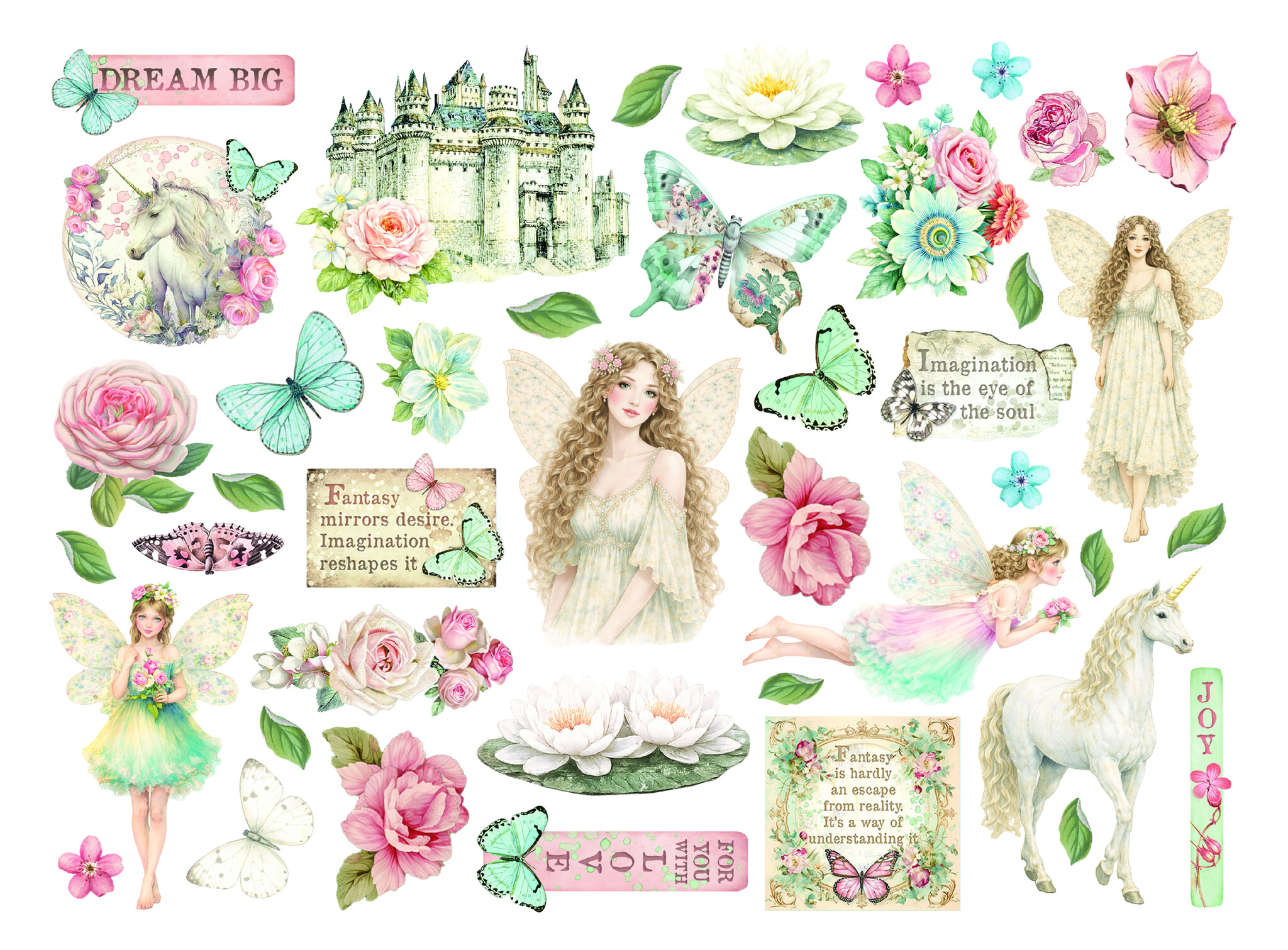 Stamperia Printed decorative Die cuts for Art and Craft - Wonderland