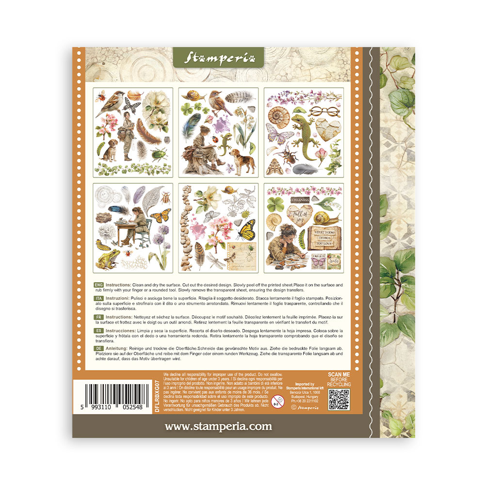 Stamperia Printed Decorative Rub on selection for Art and Craft cm 20,5x23 - All Around