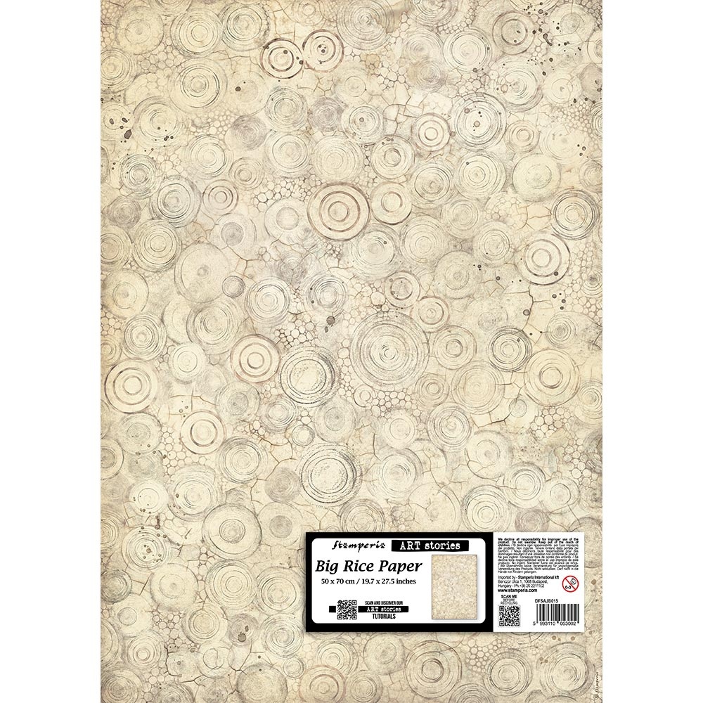 Stamperia Printed Rice paper for Art and Craft cm 50X70 - All Around rings