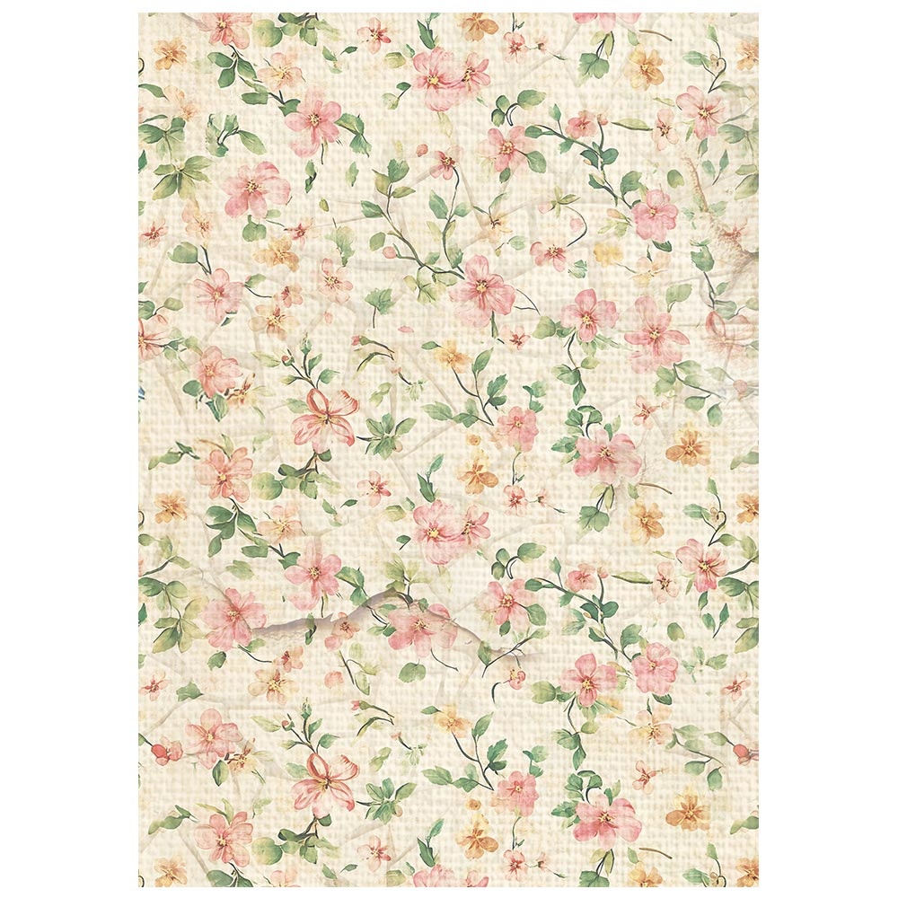 Stamperia Printed 8 Rice paper A6 backgrounds selection for Art and Craft - All Around