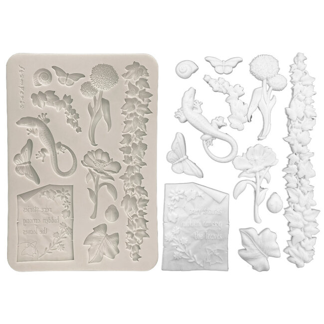 Stamperia Silicon mould Designs A5 for Art and Craft - All Around flowers and leaves