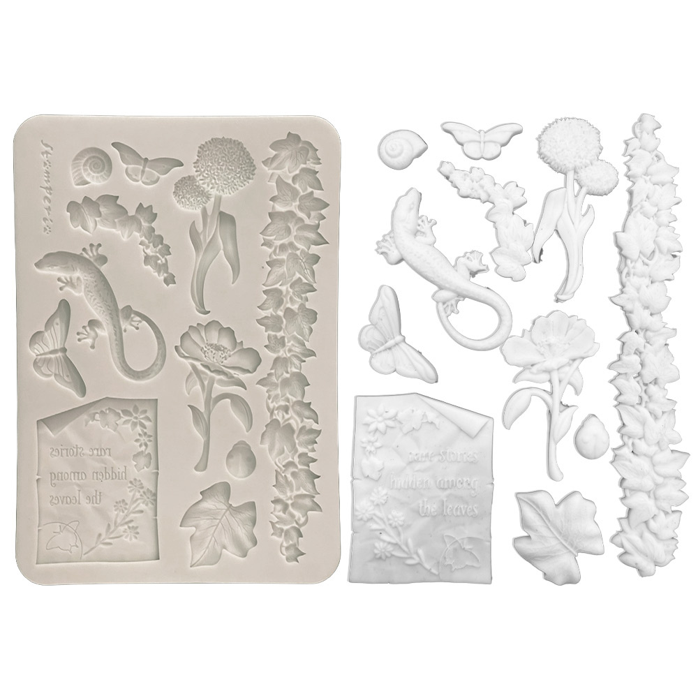 Stamperia Silicon mould Designs A5 for Art and Craft - All Around flowers and leaves