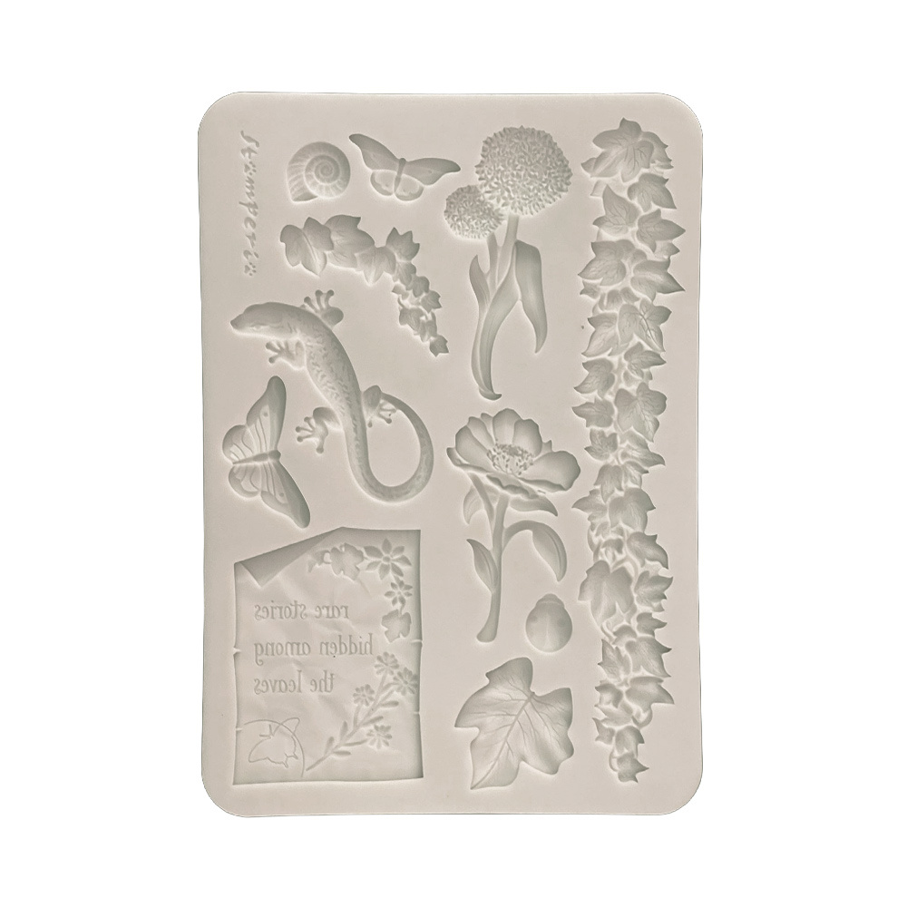 Stamperia Silicon mould Designs A5 for Art and Craft - All Around flowers and leaves