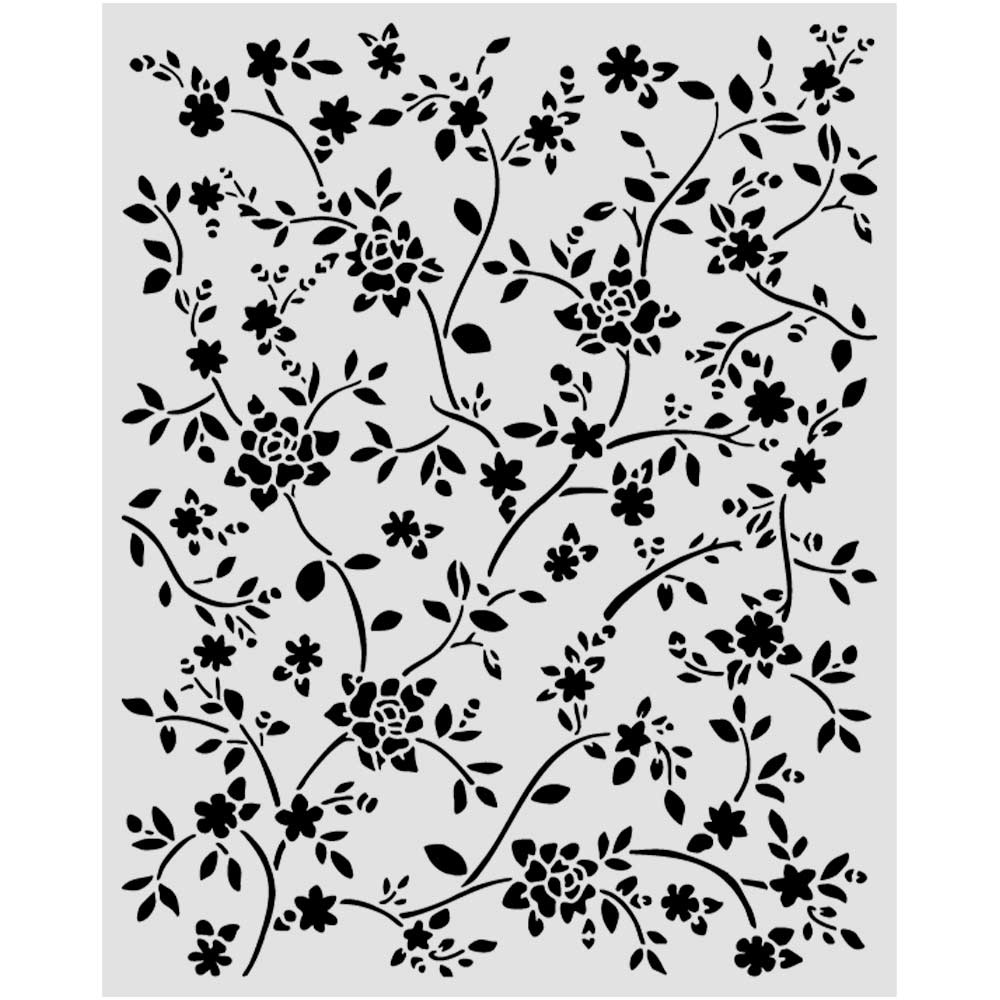 Stamperia Cut laser stencil for Art and Craft cm 20X25 - All Around ramage