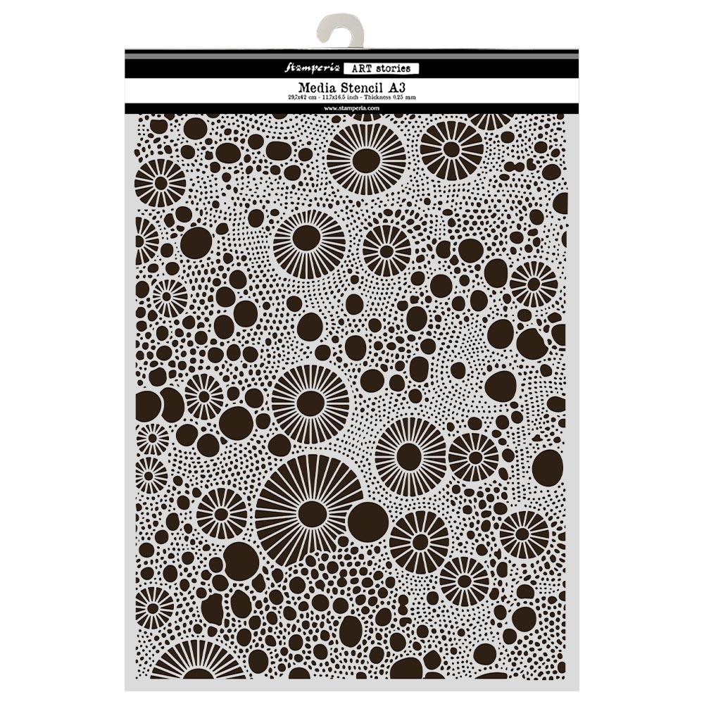 Stamperia Cut laser stencil for Art and Craft A3 - All Around rings