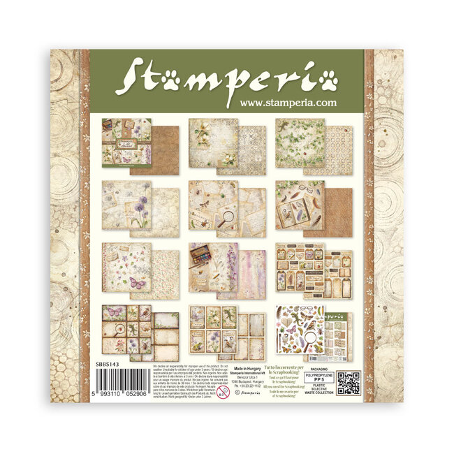 Stamperia Scrapbooking Printed Pad for Art and Craft 10 sheets cm 20,3X20,3 (8"X8") - All Around