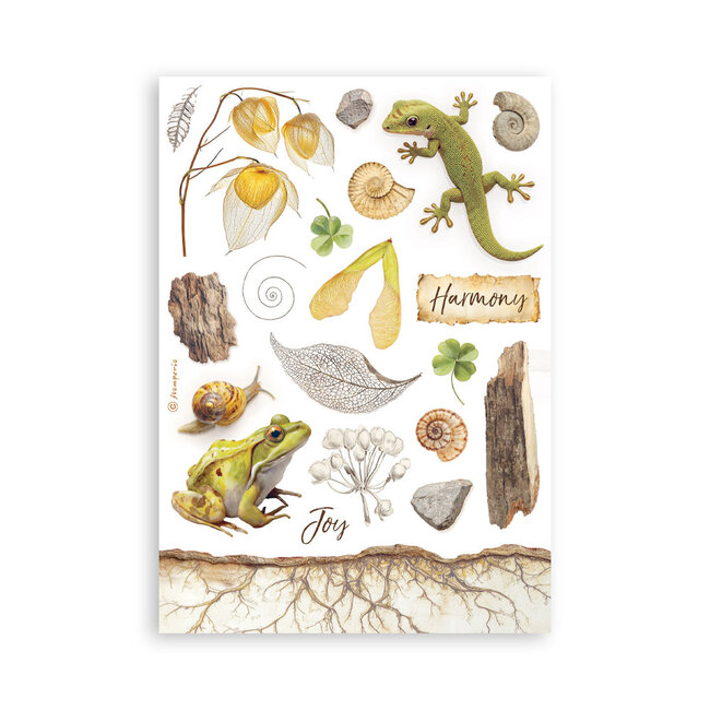 Stamperia Printed Washi pad for Art and Craft A5 8 sheets - All Around