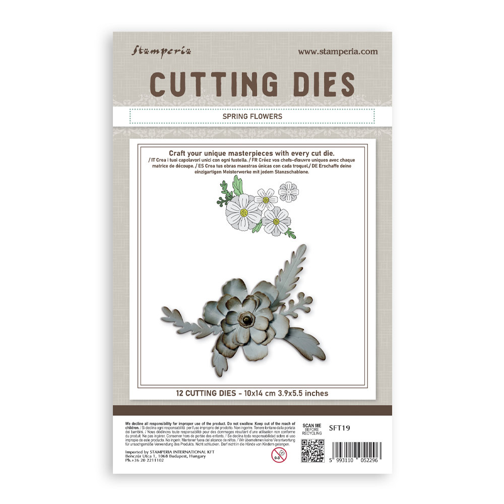 Stamperia Cutting Dies for paper crafting A6 - Spring flowers