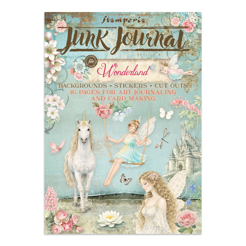 Stamperia Printed Art Junk journal: stickers, cut-outs, backgrounds for Art and Craft - Wonderland