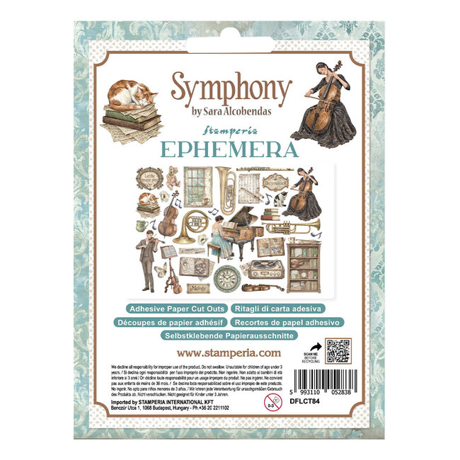 Stamperia Printed Decorative Ephemera for Art and Craft - Symphony