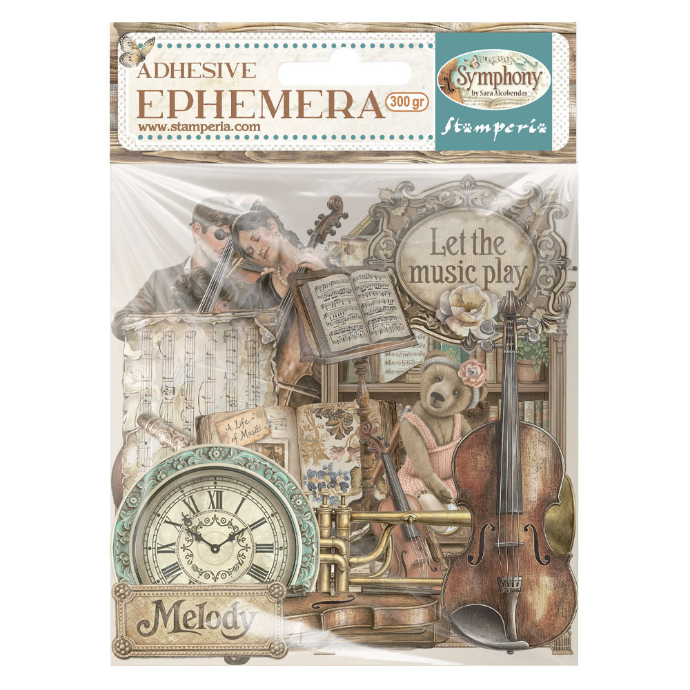 Stamperia Printed Decorative Ephemera for Art and Craft - Symphony