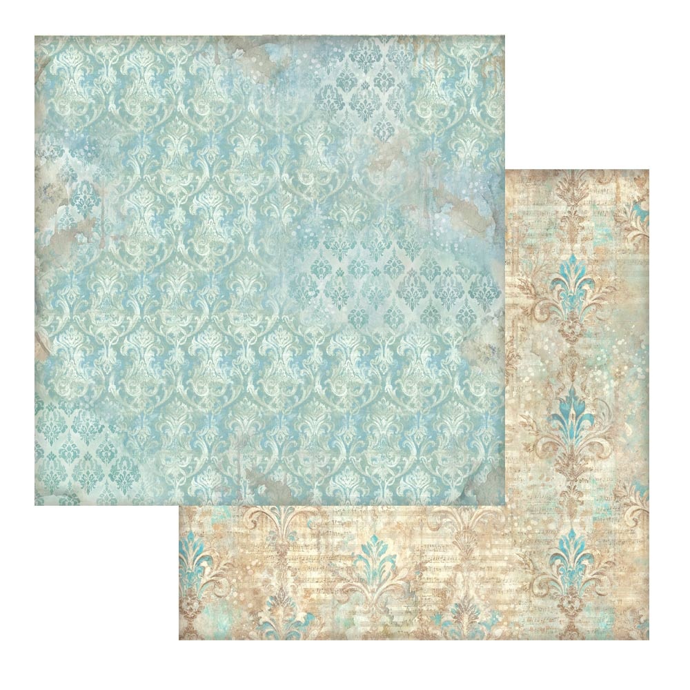 Stamperia Printed Double Face scrapbooking sheet for Art and Craft - Symphony wallpaper decor