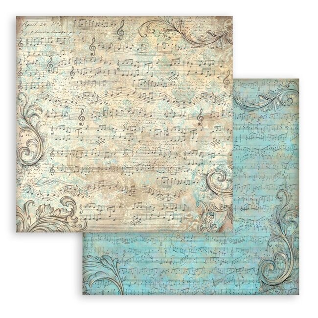 Stamperia Scrapbooking Printed Pad for Art and Craft 10 sheets cm 30,5x30,5 (12"x12") Backgrounds - Symphony