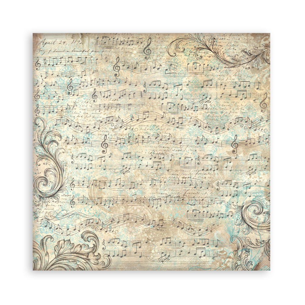 Stamperia Scrapbooking Printed Pad for Art and Craft 22 sheets cm 30,5x30,5 (12"x12") Single face - Symphony