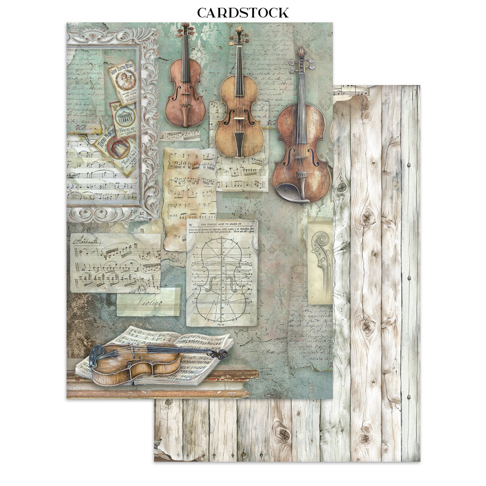 Stamperia Printed Art Junk journal: stickers, cut-outs, backgrounds for Art and Craft - Symphony