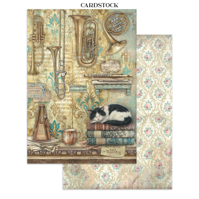 Stamperia Printed Art Junk journal: stickers, cut-outs, backgrounds for Art and Craft - Symphony