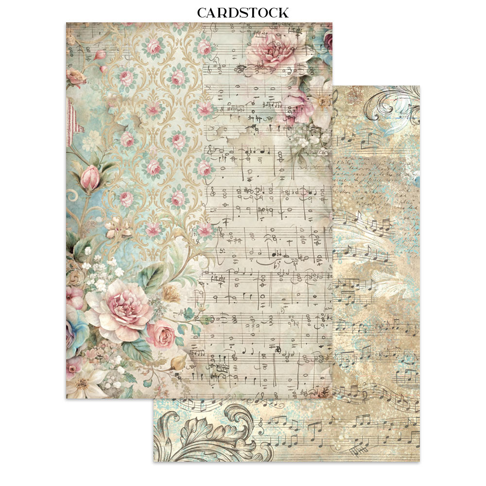 Stamperia Printed Art Junk journal: stickers, cut-outs, backgrounds for Art and Craft - Symphony