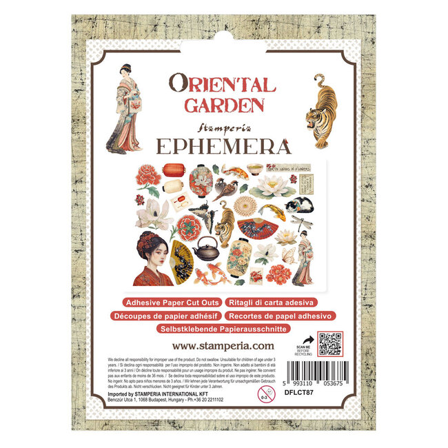 Stamperia Printed Decorative Ephemera for Art and Craft - Oriental Garden