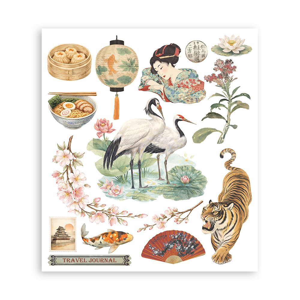 Stamperia Printed Decorative Rub on selection for Art and Craft cm 20,5x23 - Oriental Garden